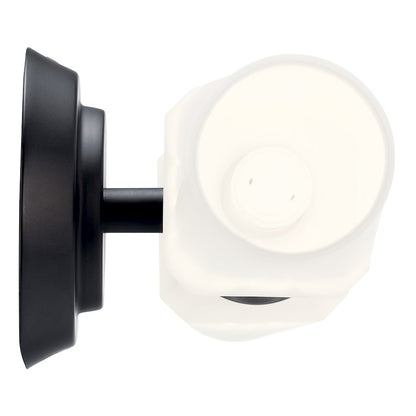 Kichler Truby 20.75in 2-Light Vanity Light | Modern Black Steel & Satin Etched Opal Glass | Bathroom Vanity Light | Damp Rated | Model 55074BK