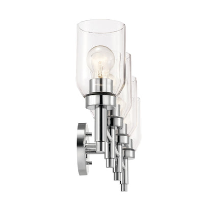 Kichler Madden 34in 4-Light Bathroom Vanity | Modern Chrome and Clear Glass | Bathroom Vanity Light | 34 x 10.5 in | Model 55186CH