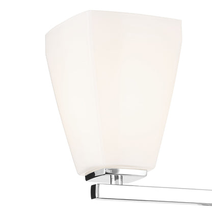 Kichler Marant 24in 3-Light Vanity Light | Modern Chrome and Cased Opal Glass | Bathroom Vanity | 23.75 x 9.5 x 6.75 in | Model 55216CH