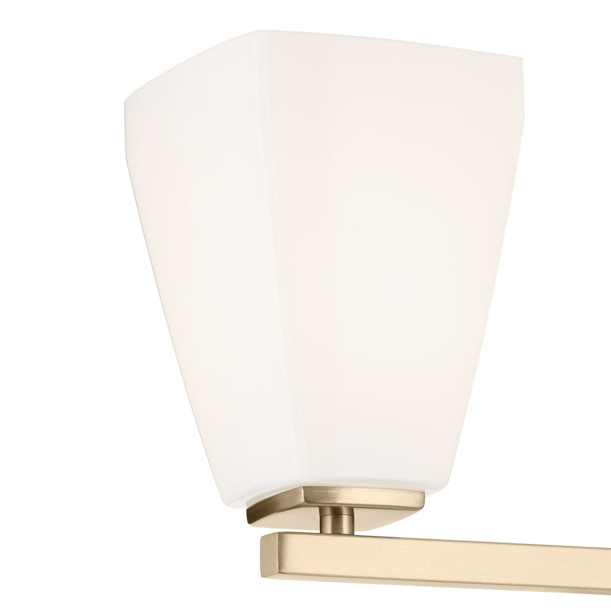 Kichler Marant 24in 3-Light Vanity Light | Modern Champagne Bronze and Cased Opal Glass | Bathroom & Powder Room | 23.75 x 9.5 in | Model 55216CPZ
