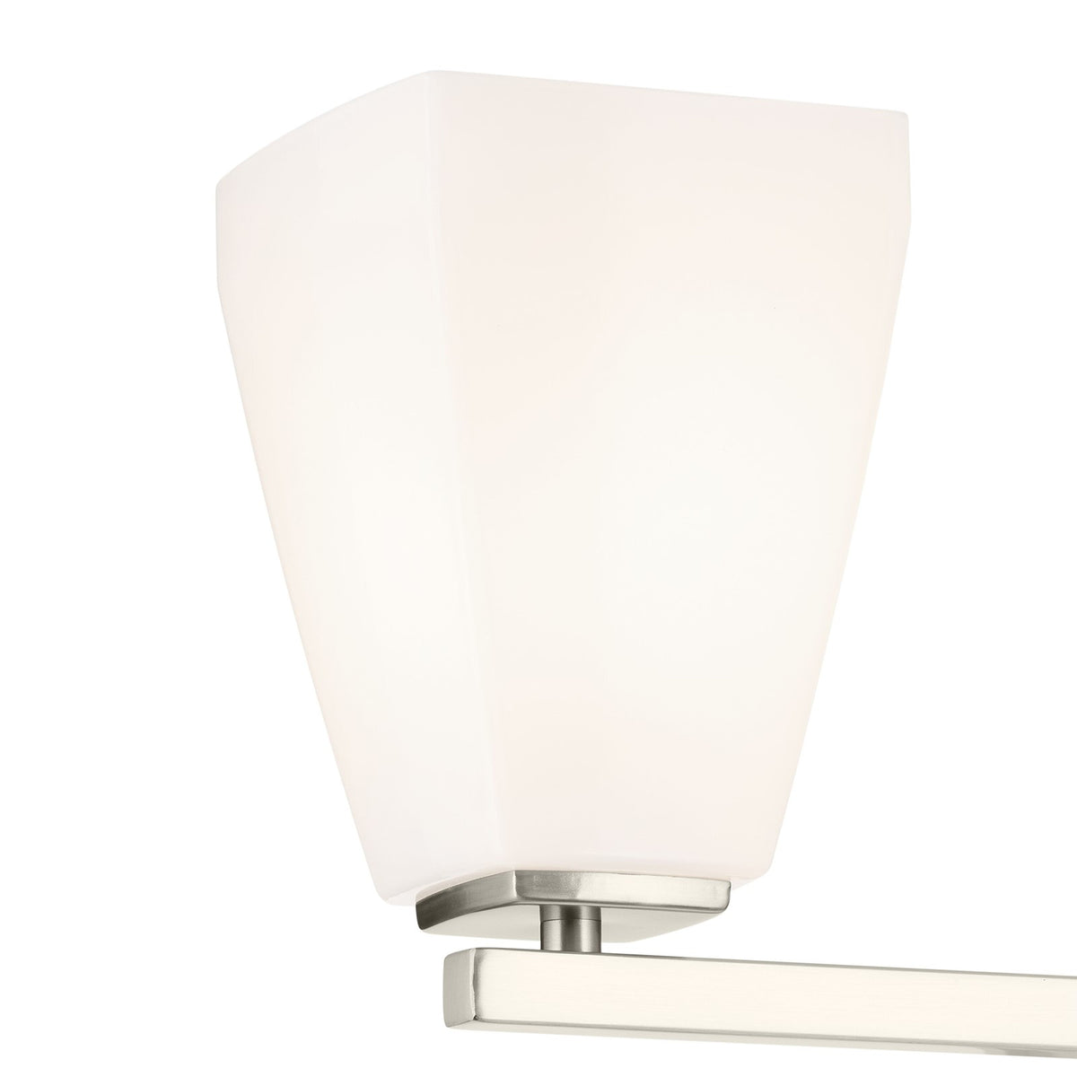 Kichler Marant 24in 3-Light Vanity Light | Brushed Nickel and Cased Opal Glass | Bathroom Vanity | 23.75 x 9.5 in | Model 55216NI