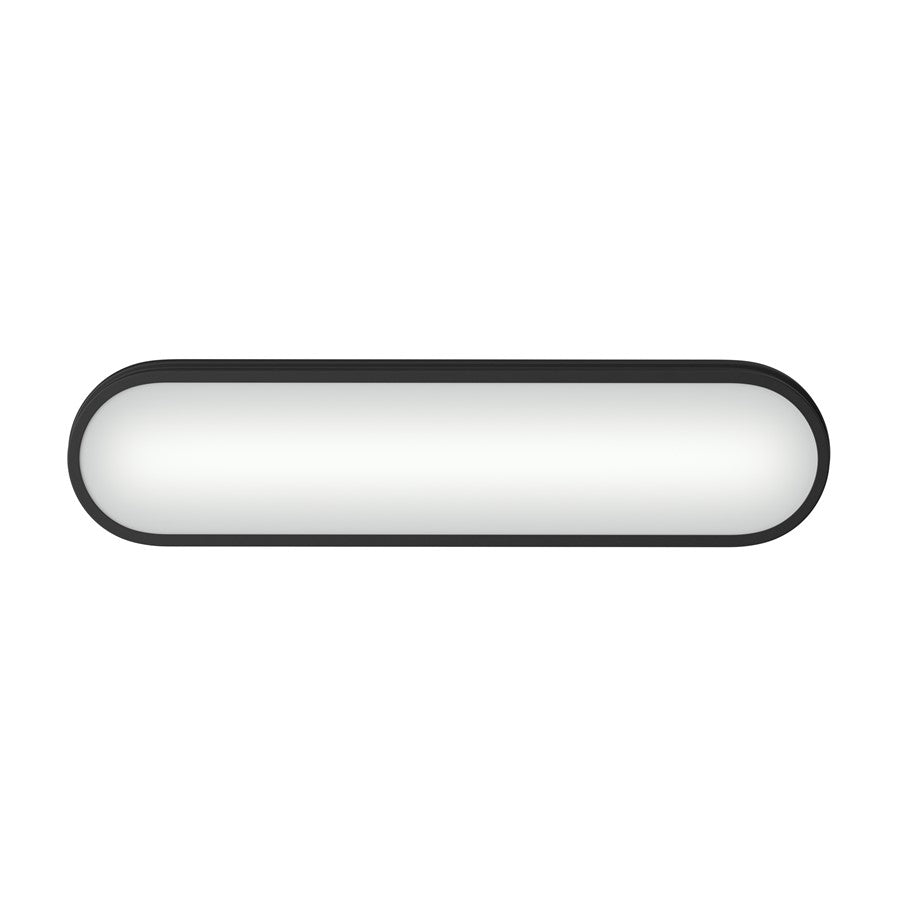 Kichler Daines 18in LED Bath Bar | Modern Black and White Glass | Bathroom Vanity | 18.75 x 4.75 x 2.5 in | Model 55246BKLED