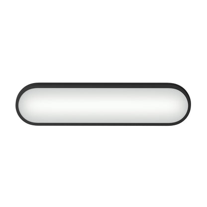 Kichler Daines 18in LED Bath Bar | Modern Black and White Glass | Bathroom Vanity | 18.75 x 4.75 x 2.5 in | Model 55246BKLED
