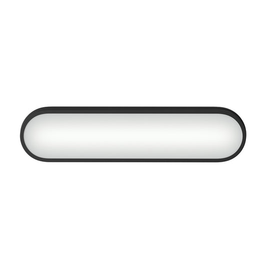 Kichler Daines 18in LED Bath Bar | Modern Black and White Glass | Bathroom Vanity | 18.75 x 4.75 x 2.5 in | Model 55246BKLED