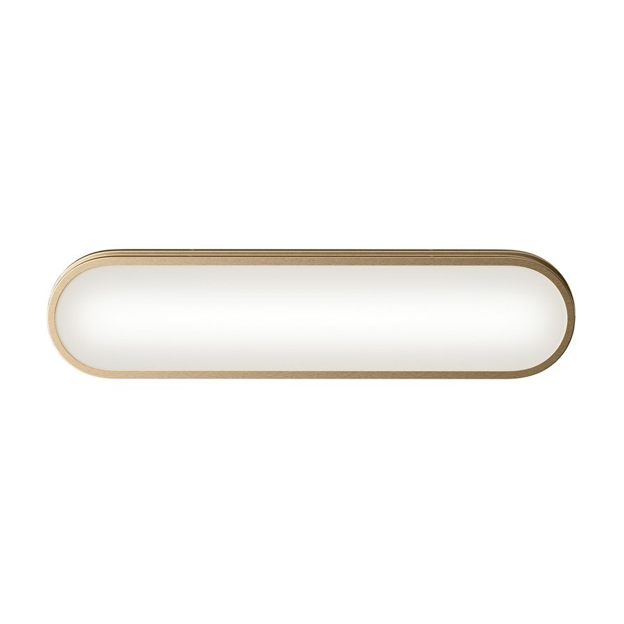 Kichler Daines 18.75in 1-Light LED Bath Bar | Champagne Bronze Aluminum and White Glass | Bathroom Vanity | 810 Lumens | Model 55246CPZLED