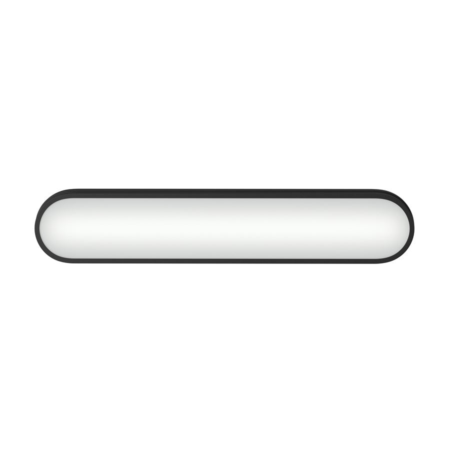 Kichler Daines 24.75in 1-Light LED Bath Bar | Modern Black Aluminum and White Glass | Bathroom Vanity | 24.75 x 4.75 x 2.5 in | Model 55247BKLED