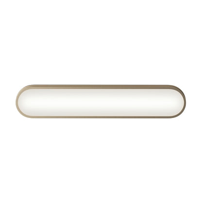 Kichler Daines 24.75in 1-Light LED Bath Bar | Modern Champagne Bronze and White Glass | Bathroom Vanity | 24.75 x 4.75 x 2.5 in | Model 55247CPZLED