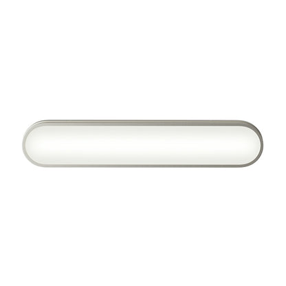 Kichler Daines 24in 1-Light LED Bath Bar | Modern Brushed Nickel and White Glass | Bathroom Vanity & Damp Location | Model 55247NILED