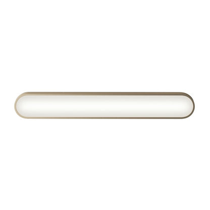 Kichler Daines 32in LED Bath Bar | Modern Champagne Bronze and White Glass | Bathroom Vanity | 32.75 x 4.75 x 2.5 in | Model 55248CPZLED