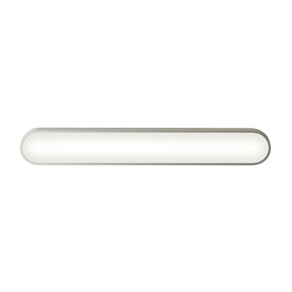 Kichler Daines 32.75in 1-Light LED Bath Bar | Modern Brushed Nickel and White Glass | Bathroom Vanity | 32.75 x 4.75 x 2.5 in | Model 55248NILED