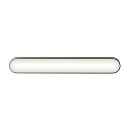 Kichler Daines 32.75in 1-Light LED Bath Bar | Modern Polished Nickel and White Glass | Bathroom Vanity | 32.75 x 4.75 x 2.5 in | Model 55248PNLED
