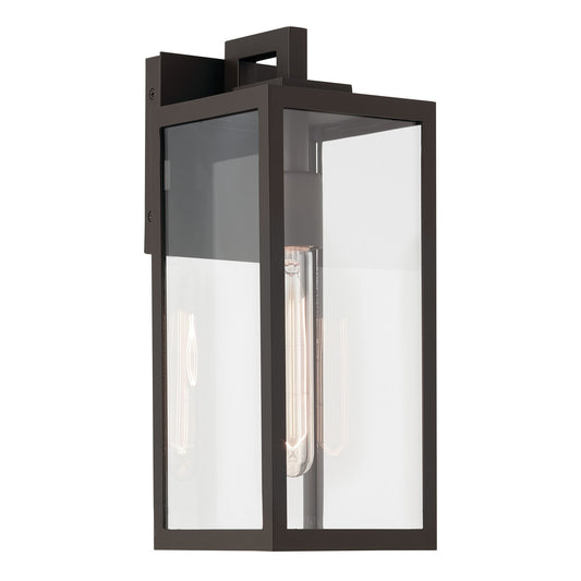 Kichler Branner 1-Light Outdoor Wall Sconce | Traditional Olde Bronze Aluminum and Clear Glass | Covered Patios & Entryways | Model 59111OZ