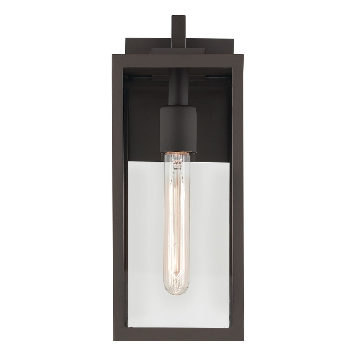 Kichler Branner 1-Light Outdoor Wall Sconce | Traditional Olde Bronze Aluminum and Clear Glass | Covered Patios & Entryways | Model 59111OZ