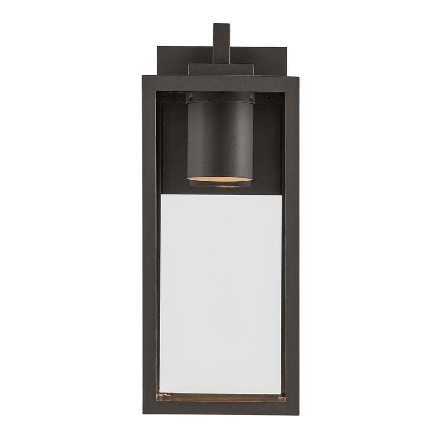 Kichler Branner 14in 1-Light Outdoor Wall Sconce | Traditional Olde Bronze and Clear Glass | Covered Patio & Entryway | 5.75 x 14 in | Model 59111OZDS