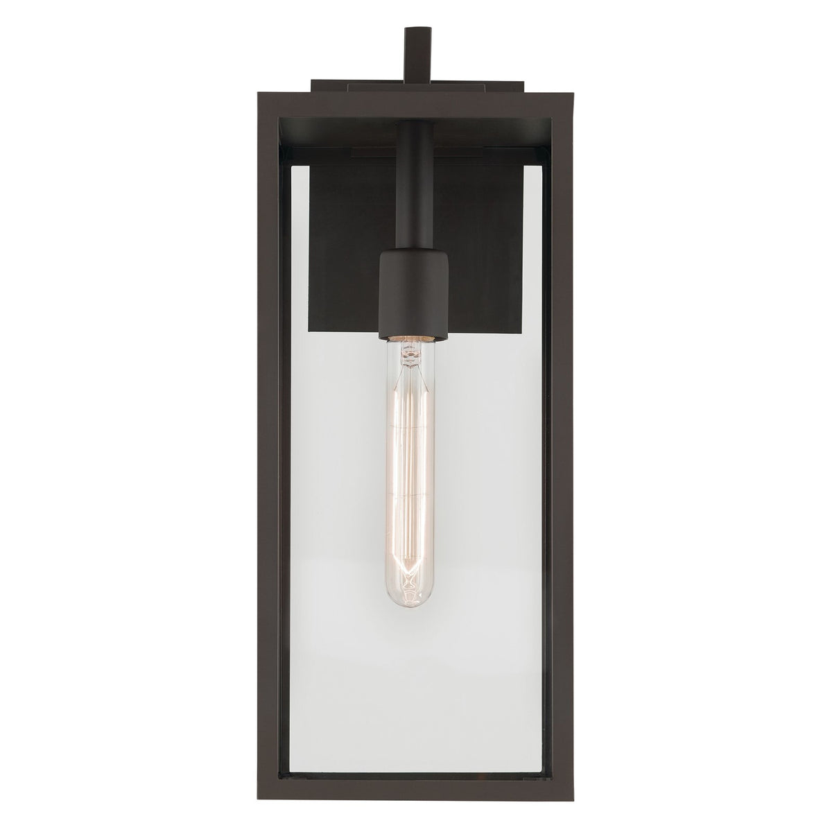Kichler Branner 1-Light Outdoor Wall Light | Traditional Olde Bronze and Clear Glass | Entryway & Covered Patio | 7 x 17.75 in | Model 59112OZ
