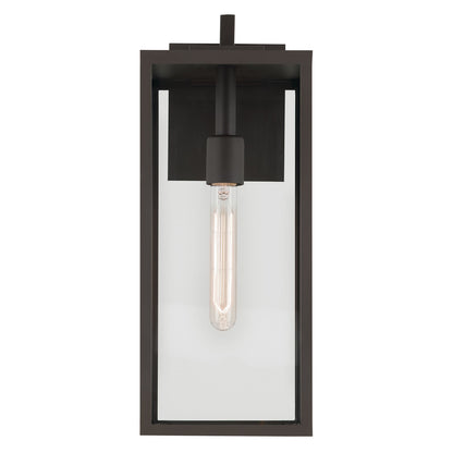 Kichler Branner 1-Light Outdoor Wall Light | Traditional Olde Bronze and Clear Glass | Entryway & Covered Patio | 7 x 17.75 in | Model 59112OZ