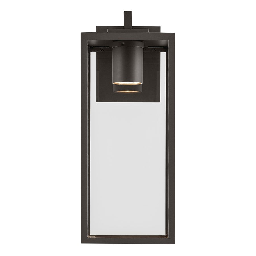 Kichler Branner 17.75in 1-Light Outdoor Wall Sconce | Traditional Olde Bronze and Clear Glass | Covered Patio & Entryway | Model 59112OZDS