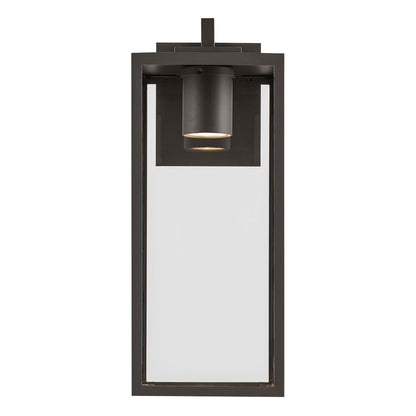 Kichler Branner 17.75in 1-Light Outdoor Wall Sconce | Traditional Olde Bronze and Clear Glass | Covered Patio & Entryway | Model 59112OZDS