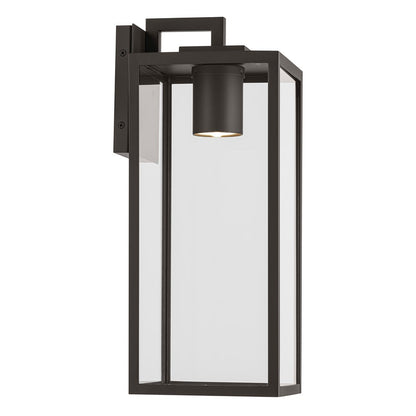 Kichler Branner 17.75in 1-Light Outdoor Wall Sconce | Traditional Olde Bronze and Clear Glass | Covered Patio & Entryway | Model 59112OZDS