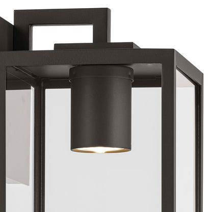 Kichler Branner 17.75in 1-Light Outdoor Wall Sconce | Traditional Olde Bronze and Clear Glass | Covered Patio & Entryway | Model 59112OZDS