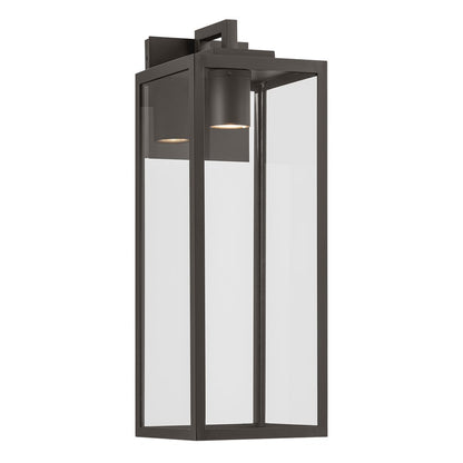 Kichler Branner 24in 1-Light Outdoor Wall Light | Traditional Olde Bronze Aluminum and Clear Glass | Entryway & Covered Patio | Model 59113OZDS