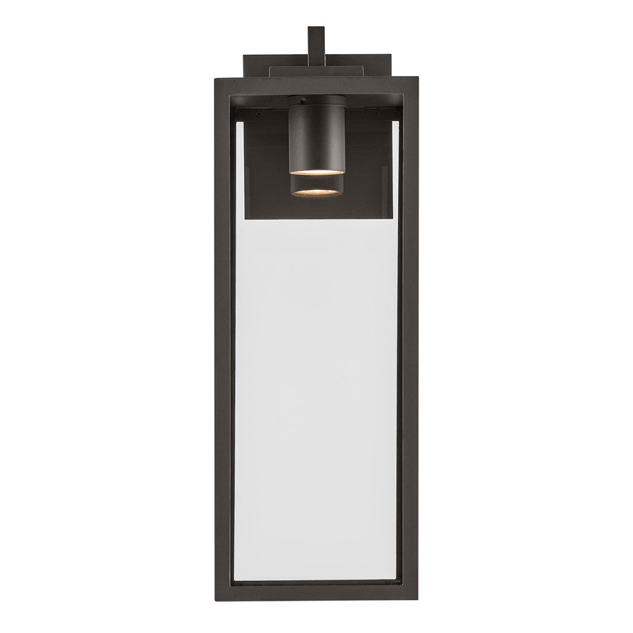 Kichler Branner 24in 1-Light Outdoor Wall Light | Traditional Olde Bronze Aluminum and Clear Glass | Entryway & Covered Patio | Model 59113OZDS