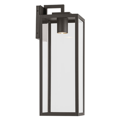 Kichler Branner 24in 1-Light Outdoor Wall Light | Traditional Olde Bronze Aluminum and Clear Glass | Entryway & Covered Patio | Model 59113OZDS