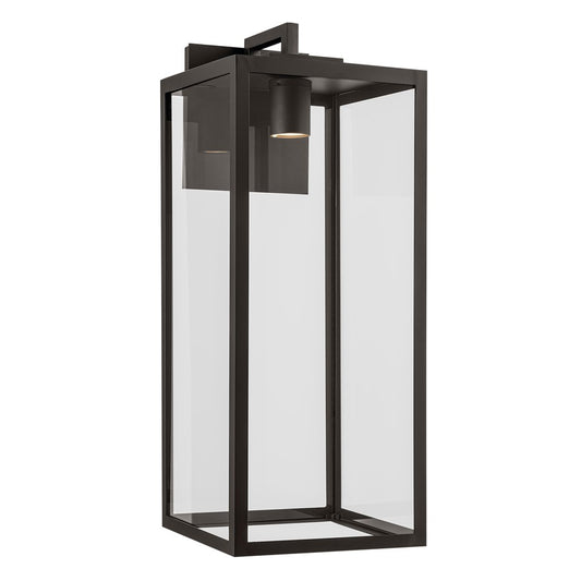 Kichler Branner 30in 1-Light Outdoor Wall Sconce | Traditional Olde Bronze and Clear Glass | Porch & Entryway | 12 x 30 in | Model 59114OZDS