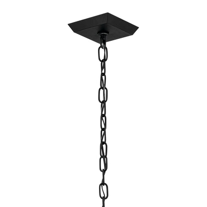 Kichler Mathus 9.5in 2-Light Outdoor Pendant | Traditional Textured Black and Clear Beveled Glass | Covered Patio & Entryway | Model 59122BKT