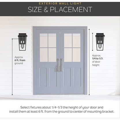 Kichler Brix 1-Light Outdoor Wall Light | Industrial Textured Black Plastic and Clear Glass | Covered Patio & Entryway | Model 59124BKT