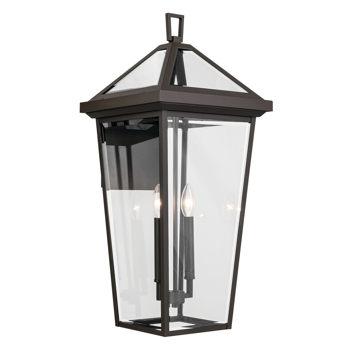 Kichler Regence 26in 2-Light Outdoor Wall Sconce | Traditional Olde Bronze and Clear Beveled Glass | Entryway & Covered Patio | Model 59127OZ
