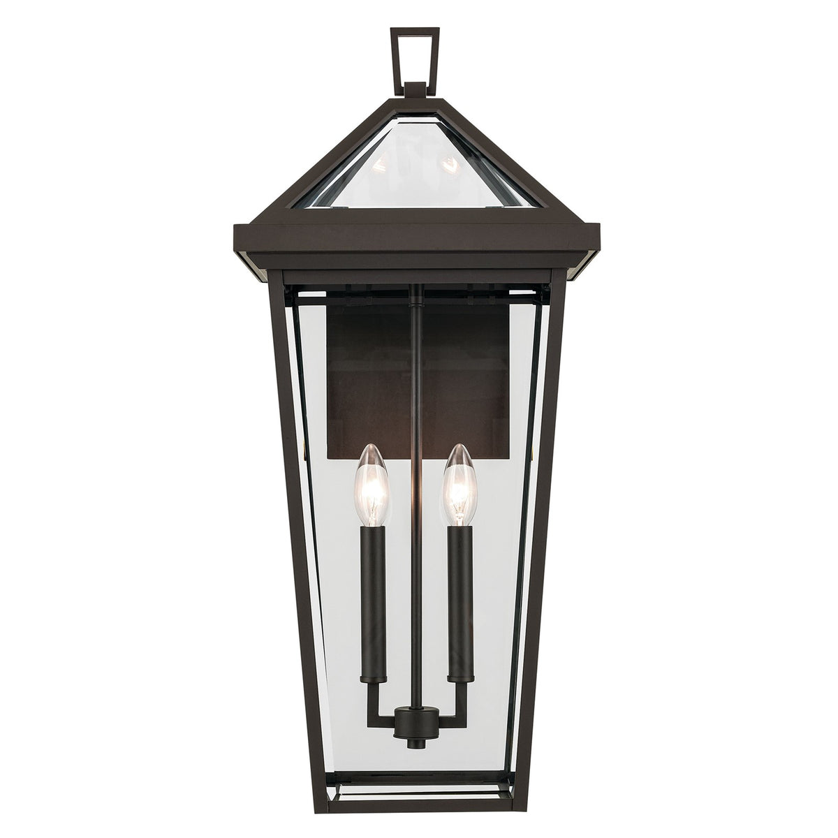 Kichler Regence 26in 2-Light Outdoor Wall Sconce | Traditional Olde Bronze and Clear Beveled Glass | Entryway & Covered Patio | Model 59127OZ