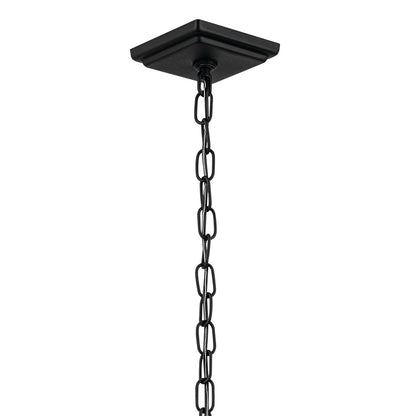 Kichler Regence 11in 2-Light Outdoor Pendant | Traditional Textured Black and Clear Beveled Glass | Covered Porch & Entryway | Model 59130BKT