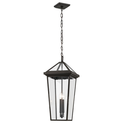 Kichler Regence 11in 2-Light Outdoor Pendant | Traditional Olde Bronze and Clear Beveled Glass | Covered Patio & Entryway | Model 59130OZ