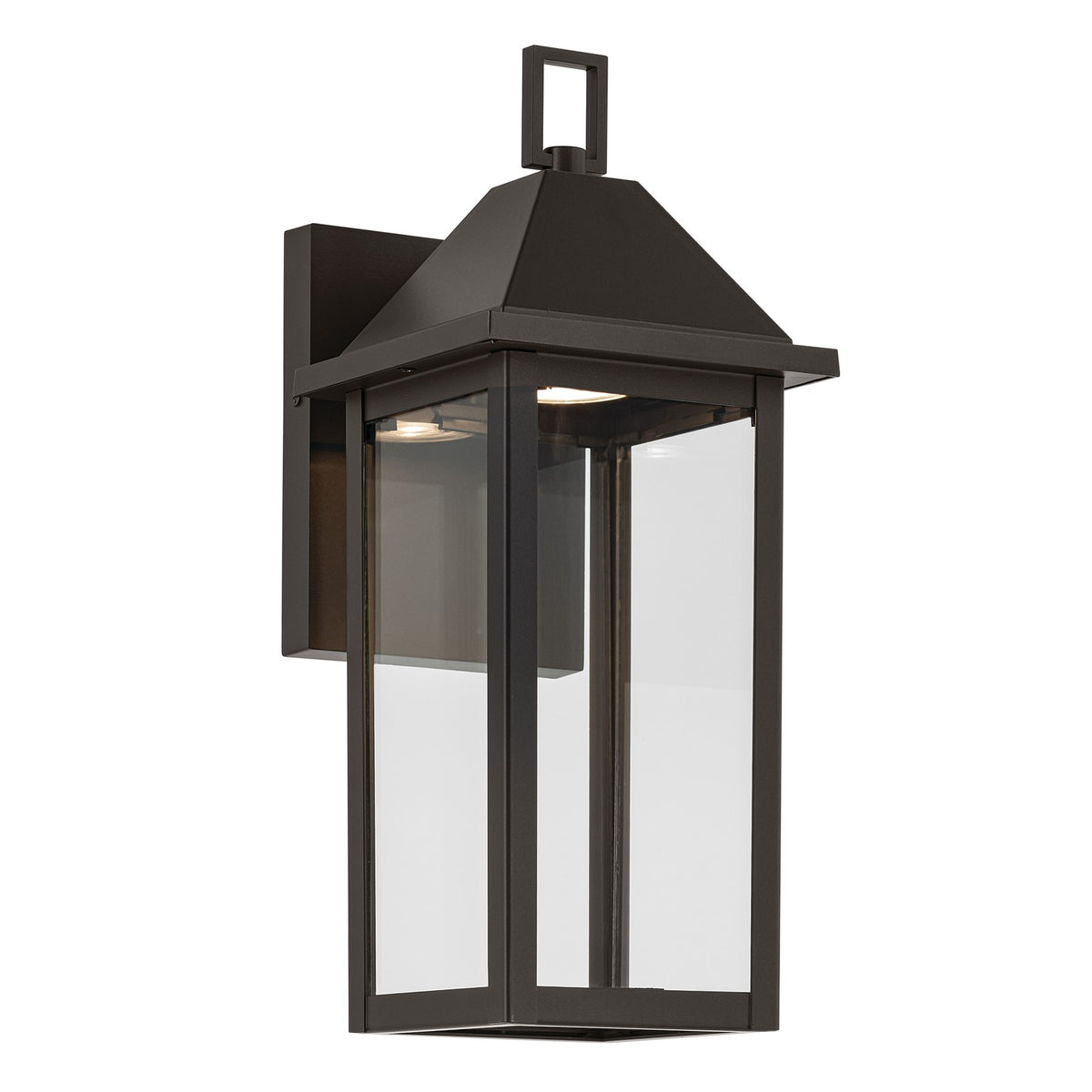 Kichler Prin 1-Light Outdoor Wall Light | Traditional Olde Bronze and Clear Glass | Covered Patio & Entryway | 5.75 x 14 in | Model 59157OZDS