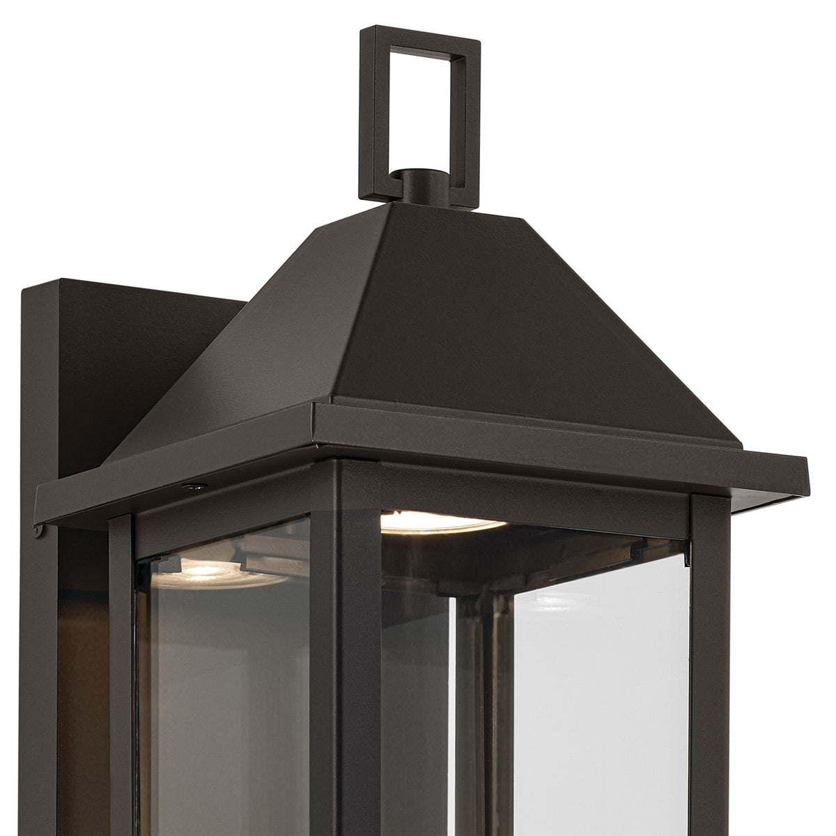Kichler Prin 1-Light Outdoor Wall Light | Traditional Olde Bronze and Clear Glass | Covered Patio & Entryway | 5.75 x 14 in | Model 59157OZDS