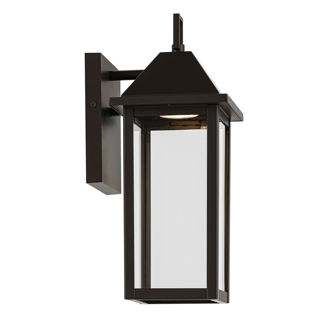 Kichler Prin 1-Light Outdoor Wall Light | Traditional Olde Bronze and Clear Glass | Covered Patio & Entryway | 5.75 x 14 in | Model 59157OZDS