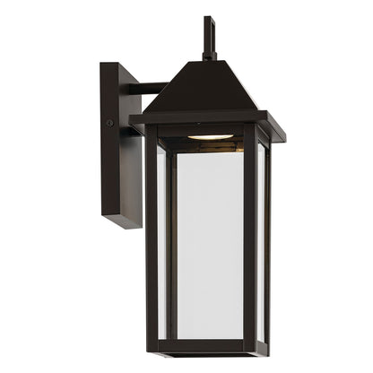 Kichler Prin 1-Light Outdoor Wall Light | Traditional Olde Bronze and Clear Glass | Covered Patio & Entryway | 5.75 x 14 in | Model 59157OZDS