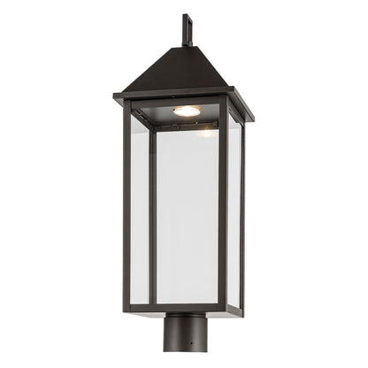 Kichler Prin 9in 1-Light Post Light | Traditional Olde Bronze Aluminum and Clear Glass | Walkway & Driveway | Model 59161OZDS