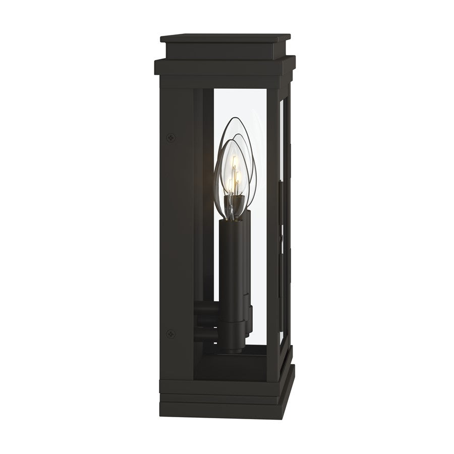 Kichler Lundon 13in 3-Light Outdoor Wall Sconce | Traditional Olde Bronze and Clear Glass | Covered Patio & Entryway | 6.5 x 13 in | Model 59162OZ