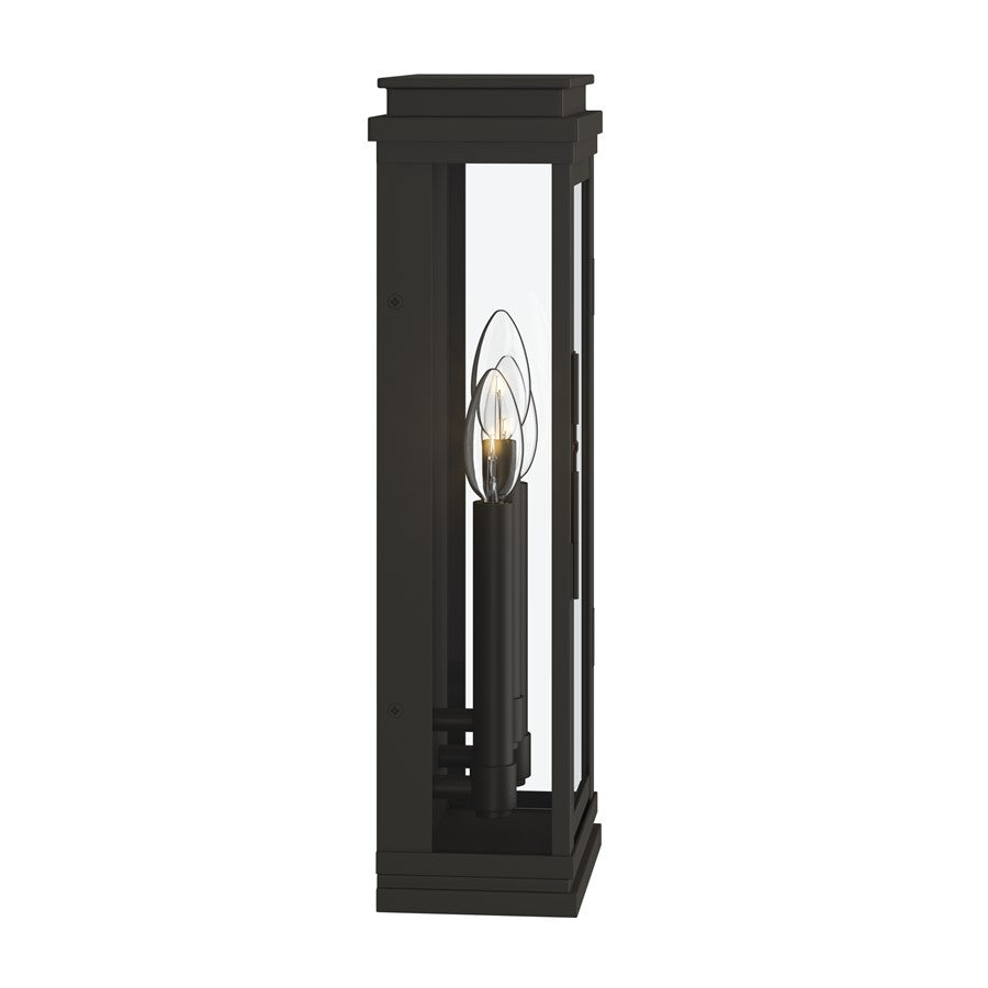 Kichler Lundon 17.5in 3-Light Outdoor Wall Sconce | Traditional Olde Bronze and Clear Glass | Porch & Entryway | 6.5 x 17.5 in | Model 59163OZ