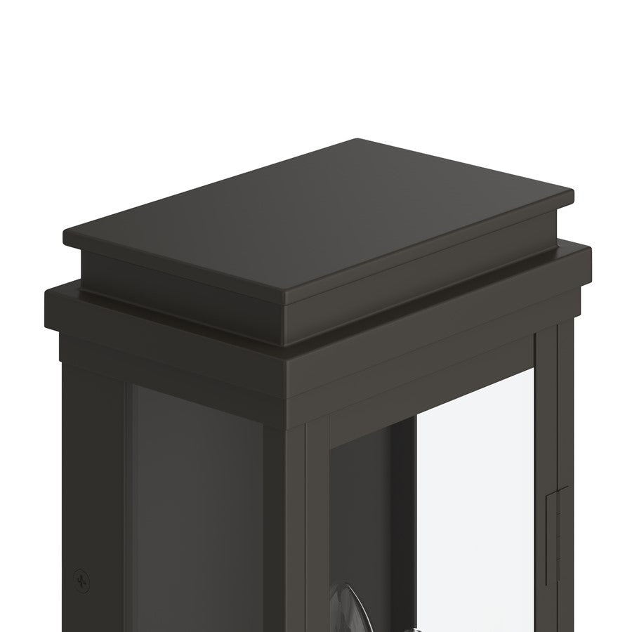 Kichler Lundon 17.5in 3-Light Outdoor Wall Sconce | Traditional Olde Bronze and Clear Glass | Porch & Entryway | 6.5 x 17.5 in | Model 59163OZ