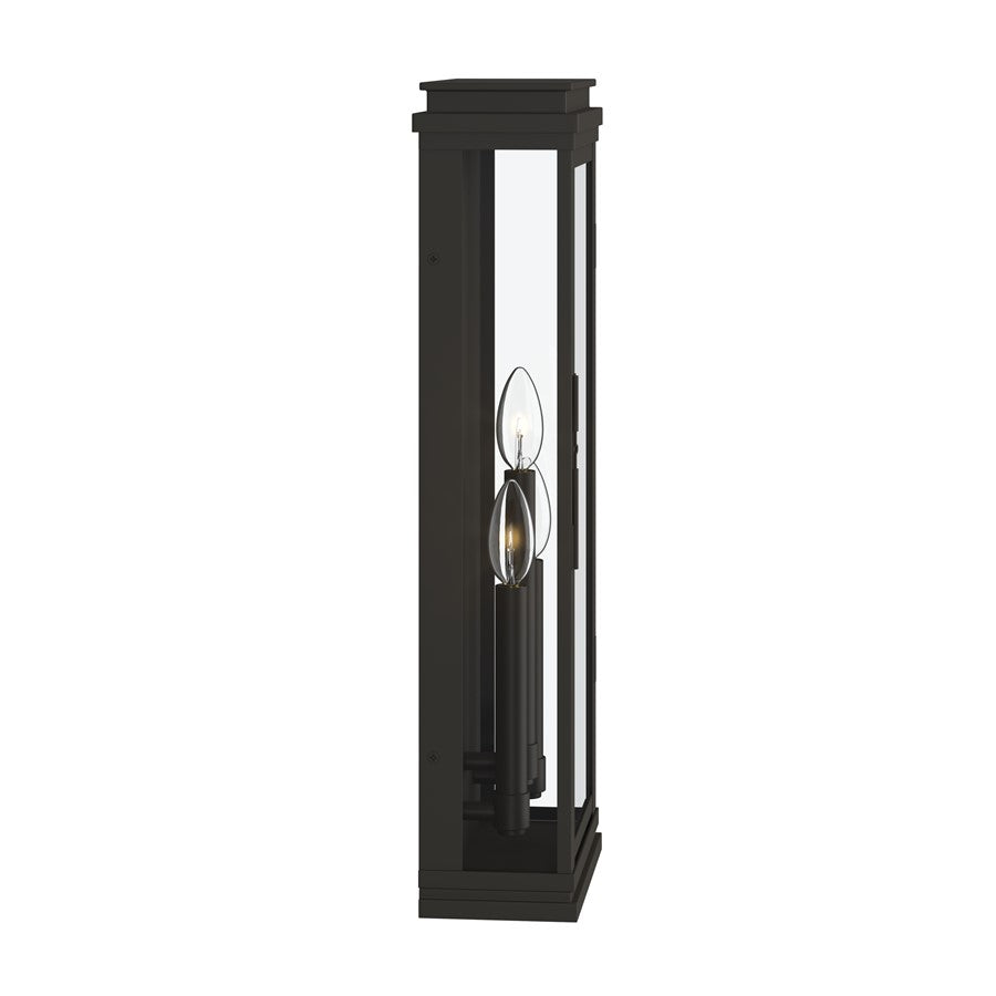 Kichler Lundon 22in 3-Light Outdoor Wall Sconce | Traditional Olde Bronze and Clear Glass | Porch & Entryway | 8.25 x 22 in | Model 59164OZ