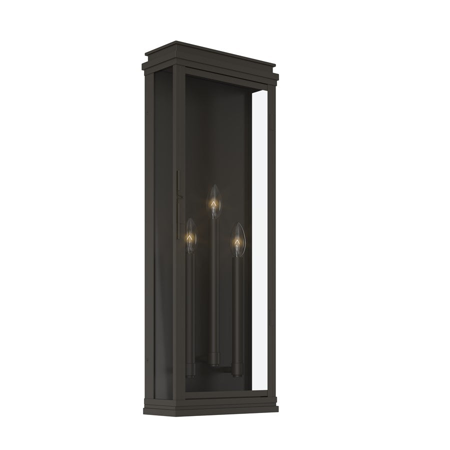 Kichler Lundon 28in 3-Light Outdoor Wall Light | Traditional Olde Bronze Aluminum | Porch & Patio Wet Location | 10.5 x 28.25 in | Model 59165OZ