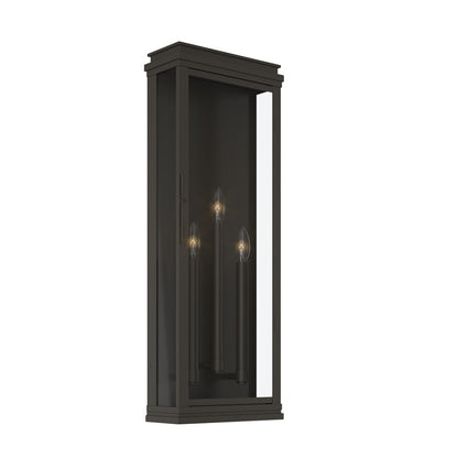 Kichler Lundon 28in 3-Light Outdoor Wall Light | Traditional Olde Bronze Aluminum | Porch & Patio Wet Location | 10.5 x 28.25 in | Model 59165OZ
