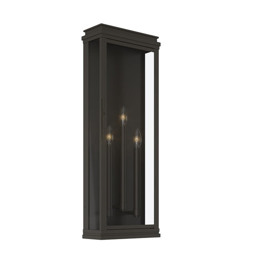 Kichler Lundon 28in 3-Light Outdoor Wall Light | Traditional Olde Bronze Aluminum | Porch & Patio Wet Location | 10.5 x 28.25 in | Model 59165OZ