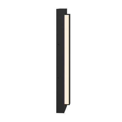 Kichler Arik 18.5in 1-Light Outdoor Wall Sconce | Modern Black Aluminum with Glass Shade | Entryway & Patio | 5.5 x 18.5 in | Model 59169BKLED