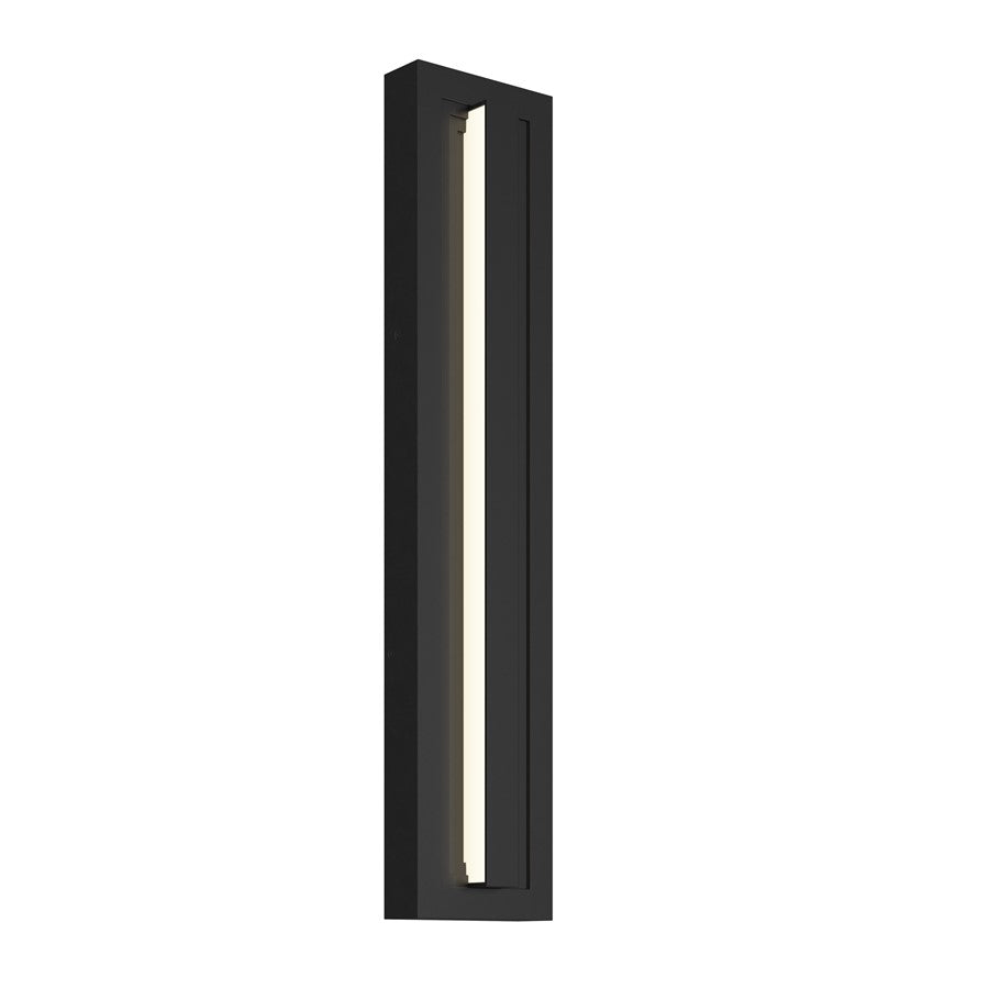 Kichler Arik 26.5in 1-Light LED Wall Light | Modern Black Aluminum | Entryway & Patio | 5.5 x 26.5 x 2.75 in | Model 59170BKLED
