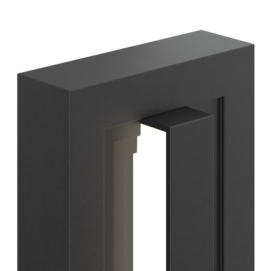 Kichler Arik 26.5in 1-Light LED Wall Light | Modern Black Aluminum | Entryway & Patio | 5.5 x 26.5 x 2.75 in | Model 59170BKLED