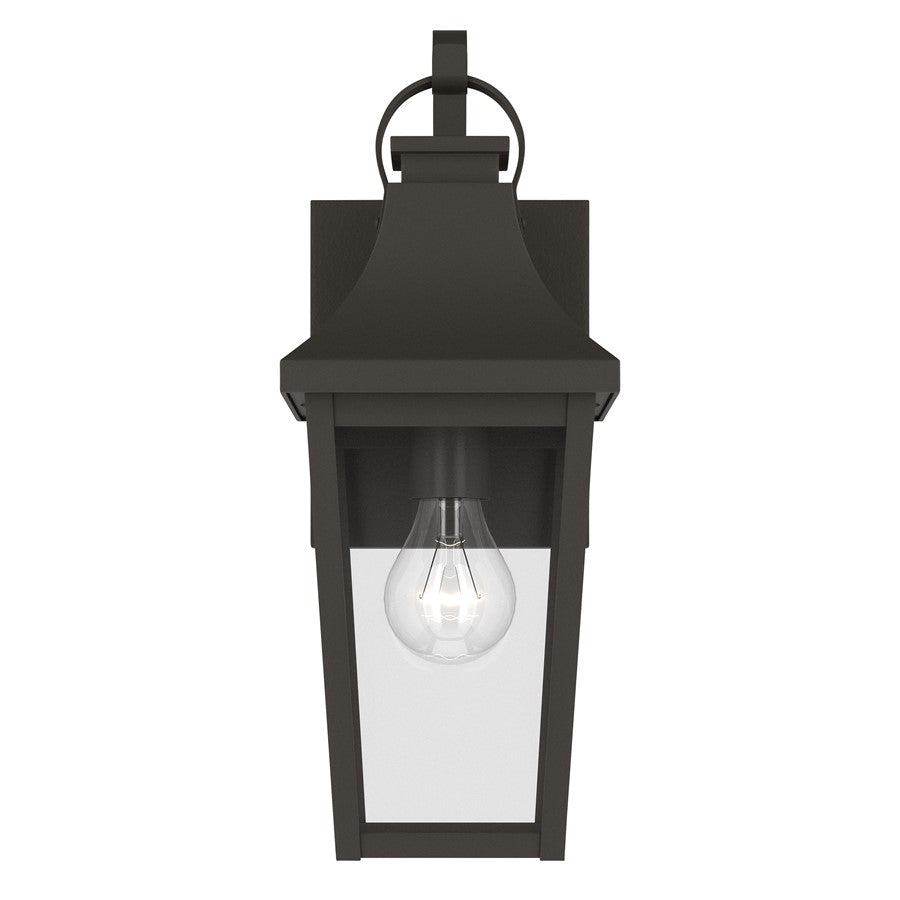 Kichler Cleary 16in 1-Light Outdoor Wall Light | Traditional Olde Bronze Aluminum and Clear Glass | Entryway & Covered Porch | Model 59193OZ